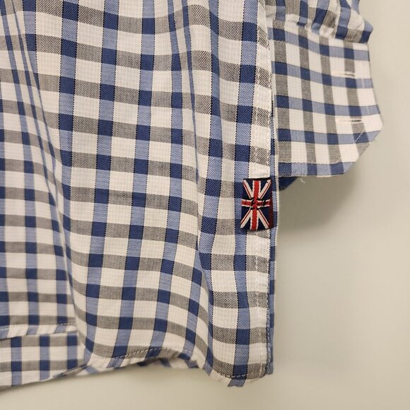 English Laundry Shirt Long Sleeve Button Up Flip Cuff Mens Size 15.5 32/33 - Picture 8 of 16